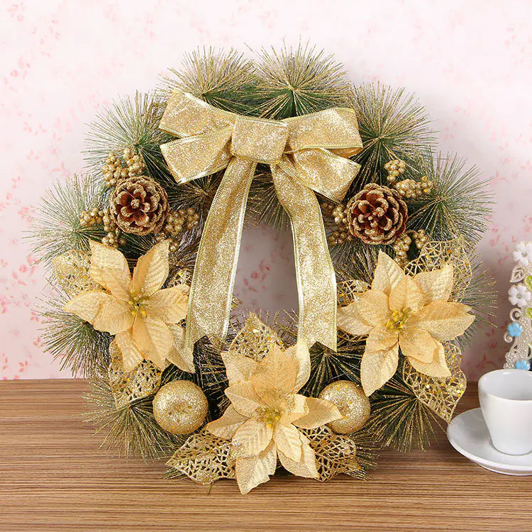 40cm Pine Needle Christmas Wreath Decoration